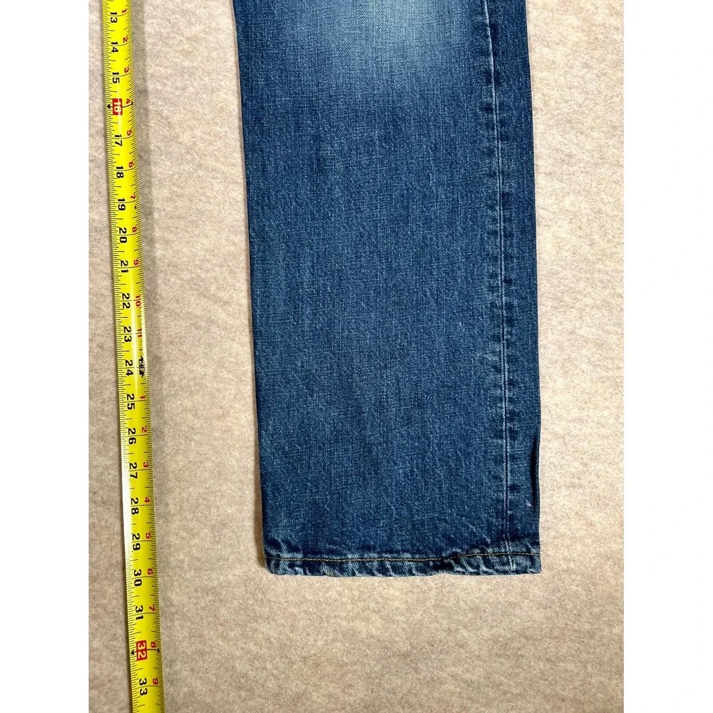 Levis 501 Original Fit Jeans Mens 36x32 Blue Denim Straight Leg Cotton High Rise
